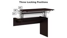 Adjustable Height Desks & Tables Bush Furniture 42" W 3 Position Sit to Stand Desk Return