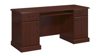 Office Credenzas Bush Furniture Computer Desk with Storage and Keyboard Tray