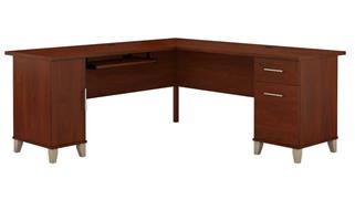 L Shaped Desks Bush Furniture 72in W L-Shaped Desk with Storage