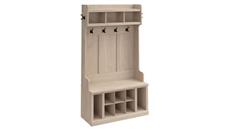 Hall Trees Bush Furniture 40in W Hall Tree and Shoe Storage Bench with Shelves
