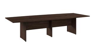 Conference Tables Bush Furnishings 10ft W x 48in D Boat Shaped Conference Table with Wood Base