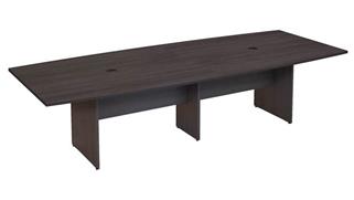 Conference Tables Bush Furnishings 10ft W x 48in D Boat Shaped Conference Table with Wood Base