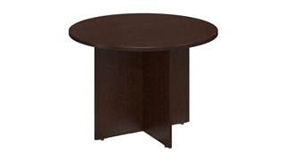 Conference Tables Bush Furnishings 42in W Round Conference Table with Wood Base