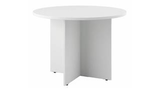 Conference Tables Bush Furnishings 42in W Round Conference Table with Wood Base