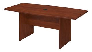 Conference Tables Bush Furnishings 6ft W x 36in D Boat Shaped Conference Table with Wood Base
