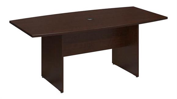 Conference Tables Bush Furnishings 72" W x 36" D Boat Shaped Conference Table with Wood Base