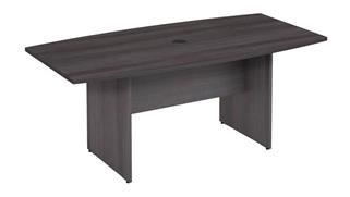 Conference Tables Bush Furnishings 72" W x 36" D Boat Shaped Conference Table with Wood Base