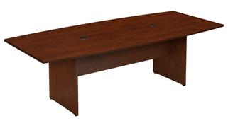 Conference Tables Bush Furnishings 8ft W x 42in D Boat Shaped Conference Table with Wood Base