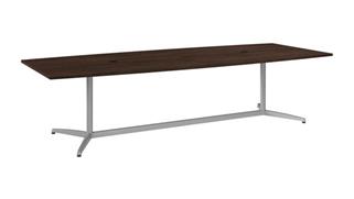 Conference Tables Bush Furnishings 10ft W x 48in D Boat Shaped Conference Table with Metal Base