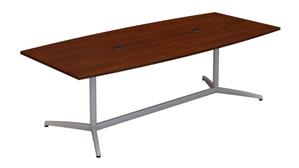 Conference Tables Bush Furnishings 8ft W x 42in D Boat Shaped Conference Table with Metal Base