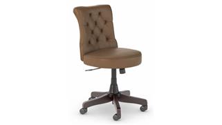 Office Chairs Bush Furnishings Mid Back Tufted Leather Office Chair