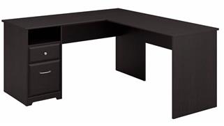 L Shaped Desks Bush Furnishings 60in W L-Shaped Computer Desk with Drawers
