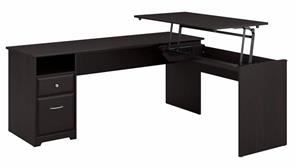 Adjustable Height Desks & Tables Bush Furnishings 72in W 3 Position Sit to Stand L-Shaped Desk