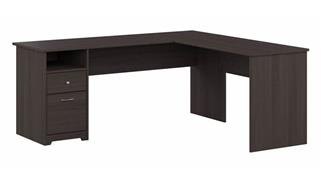 L Shaped Desks Bush Furnishings 72in W L-Shaped Computer Desk with Drawers