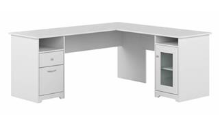 L Shaped Desks Bush Furnishings 72in W L-Shaped Computer Desk with Storage