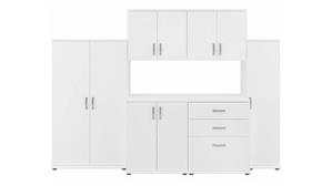 Storage Cabinets Bush Furnishings 6 Piece Modular Closet Storage Set with Floor and Wall Cabinets