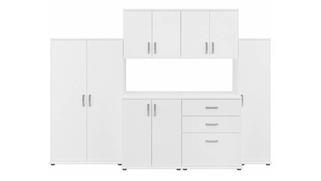 Storage Cabinets Bush Furnishings 6 Piece Modular Closet Storage Set with Floor and Wall Cabinets