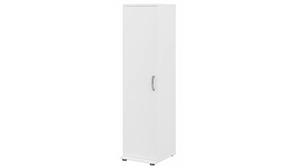Storage Cabinets Bush Furnishings Narrow Clothing Storage Cabinet with Door and Shelves