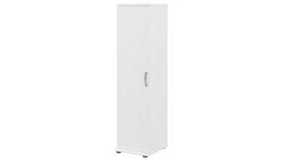 Storage Cabinets Bush Furnishings Narrow Clothing Storage Cabinet with Door and Shelves