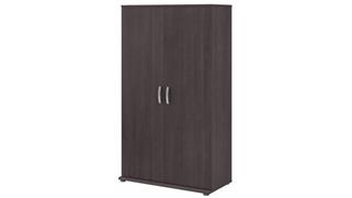 Storage Cabinets Bush Furnishings Tall Clothing Storage Cabinet with Doors and Shelves