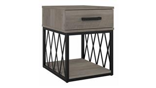 End Tables Bush Furnishings Industrial End Table with Drawer