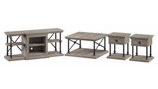TV Stands Bush Furnishings 60in W TV Stand, Coffee Table, and Set of Two End Tables
