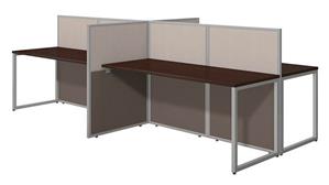 Workstations & Cubicles Bush Furnishings 60in W 4 Person Straight Desk Open Office with 45in H Panels