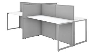 Workstations & Cubicles Bush Furnishings 60in W 4 Person Straight Desk Open Office with 45in H Panels