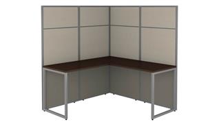 Workstations & Cubicles Bush Furnishings 60in W L-Shaped Cubicle Desk Workstation with 66in H Panels