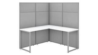 Workstations & Cubicles Bush Furnishings 60in W L-Shaped Cubicle Desk Workstation with 66in H Panels