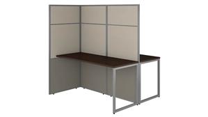 Workstations & Cubicles Bush Furnishings 60in W 2 Person Cubicle Desk Workstation with 66in H Panels