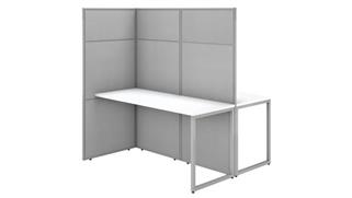 Workstations & Cubicles Bush Furnishings 60in W 2 Person Cubicle Desk Workstation with 66in H Panels