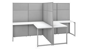 Workstations & Cubicles Bush Furnishings 60in W 2 Person L-Shaped Cubicle Desk Workstation with 66in H Panels