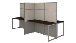 Workstations & Cubicles Bush Furnishings 60in W 4 Person Cubicle Desk Workstation with 66in H Panels