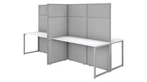 Workstations & Cubicles Bush Furnishings 60in W 4 Person Cubicle Desk Workstation with 66in H Panels