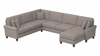 Sectional Sofas Bush Furnishings 128in W U-Shaped Sectional Couch with Reversible Chaise Lounge
