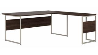 L Shaped Desks Bush Furnishings 72in W x 78in D L-Shaped Table Desk with Metal Legs
