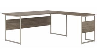 L Shaped Desks Bush Furnishings 72in W x 78in D L-Shaped Table Desk with Metal Legs