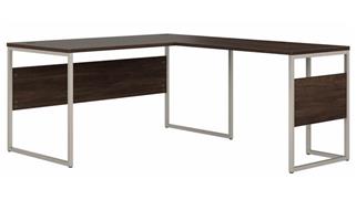 L Shaped Desks Bush Furnishings 60in W x 72in D L-Shaped Table Desk with Metal Legs