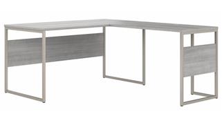 L Shaped Desks Bush Furnishings 60in W x 72in D L-Shaped Table Desk with Metal Legs
