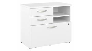 Storage Cabinets Bush Furnishings Storage Cabinet with Drawers and Shelves - Assembled