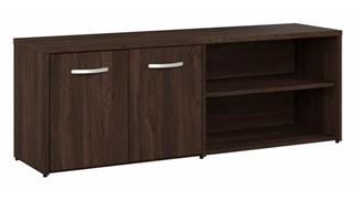 Storage Cabinets Bush Furnishings Low Storage Cabinet with Doors and Shelves