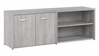 Storage Cabinets Bush Furnishings Low Storage Cabinet with Doors and Shelves