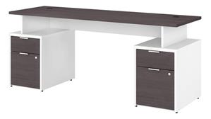 Computer Desks Bush Furnishings 72in W Desk with 4 Drawers