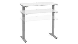 Adjustable Height Desks & Tables Bush Furnishings 48in W x 24in D Height Adjustable Standing Desk
