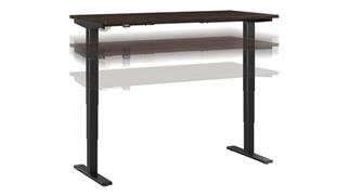 Adjustable Height Desks & Tables Bush Furnishings 60in W x 30in D Electric Height Adjustable Standing Desk