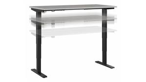 Adjustable Height Desks & Tables Bush Furnishings 60in W x 30in D Electric Height Adjustable Standing Desk