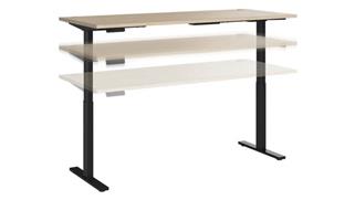 Adjustable Height Desks & Tables Bush Furnishings 6ft W x 30in D Electric Height Adjustable Standing Desk