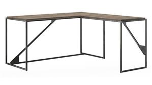 L Shaped Desks Bush Furnishings 62in W L-Shaped Industrial Desk