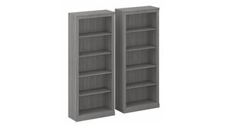 Bookcases Bush Furnishings Tall 5 Shelf Bookcases (Set of 2)